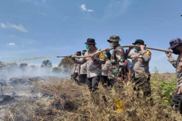 Sepatu Boot Kapolda di Garis Api